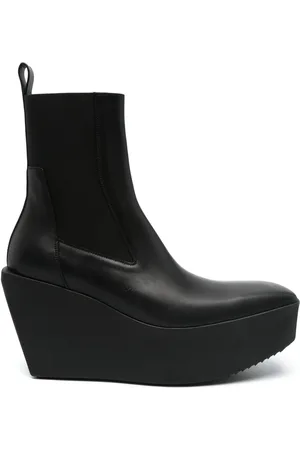 Rick Owens Bottines Silver à plateforme