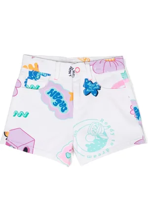 Billieblush Short en jean à imprimé graphique
