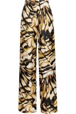 Oscar de la Renta Pantalon imprimé en soie