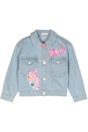 Billieblush Veste en jean à sequins brodés