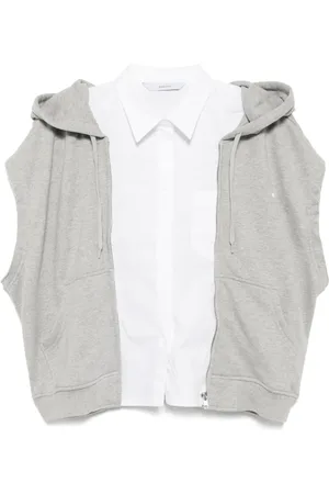 pushBUTTON Hoodie à design superposé