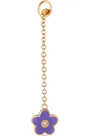 Aaron Basha 18K gold flower diamond pendant