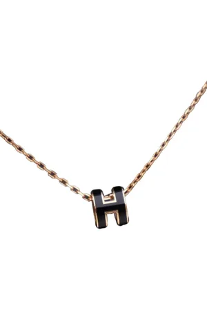 Hermès Collier en or 20th Century à pendentif Mini Pop H