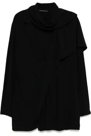YOHJI YAMAMOTO Blazer à détail de foulard au col