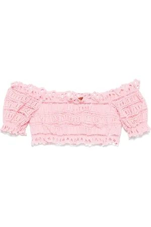 ERMANNO SCERVINO Haut crop en broderie anglaise