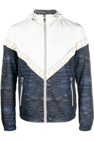 Roberto Cavalli Veste zippée à imprimé animalier