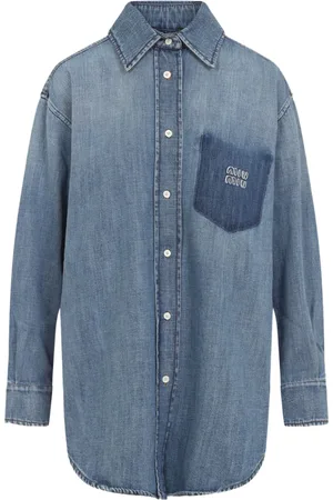 Miu Miu Logo-patch shirt