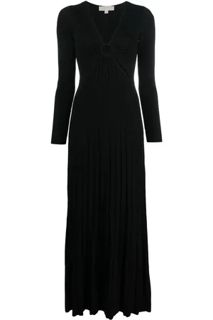 Michael Kors Robe mi-longue plissée à col v