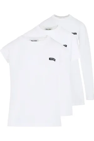 Miu Miu Logo-embroidered T-shirt (set of three)
