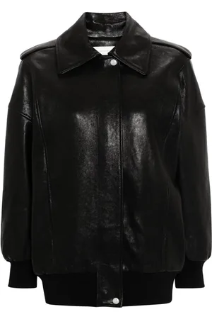 Alexander McQueen Veste bomber à design en cuir