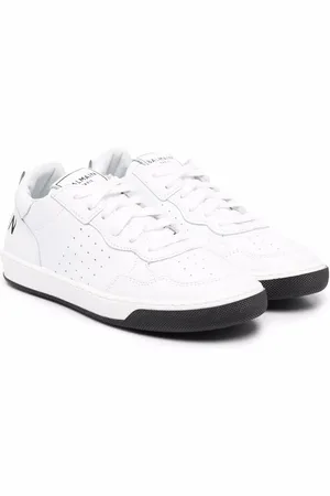 Balmain Baskets en cuir à lacets