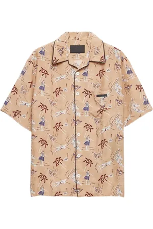 Prada Chemise imprimée à détail noué