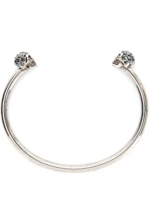 Alexander McQueen Bracelet torque à têtes de mort