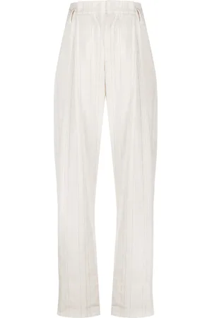 Brunello Cucinelli Pantalon à pinces et taille haute