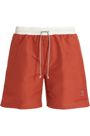 Brunello Cucinelli Logo-embroidered swim shorts