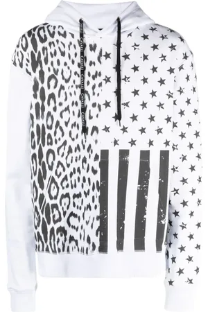 Roberto Cavalli Hoodie en coton à imprimé graphique