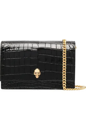 Alexander McQueen Pochette à bandoulière à applique tête de mort