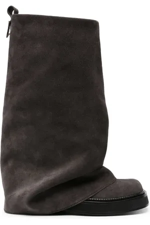 The Attico Bottines Robin en daim à design superposé