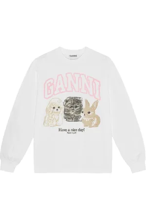 Ganni Sweat à logo imprimé