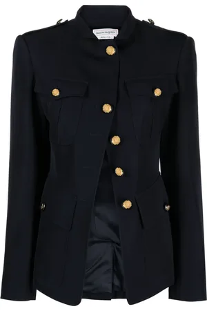 Alexander McQueen Veste militaire à design asymétrique