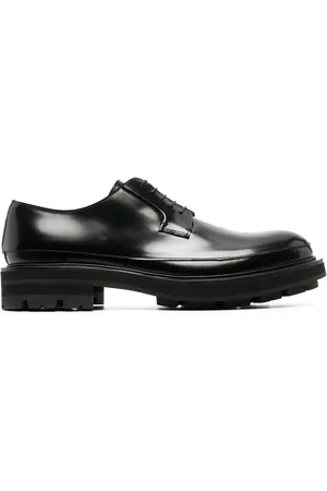 Alexander McQueen Chaussures en cuir à semelle épaisse 50 mm