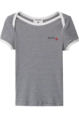 Miu Miu X Petit Bateau t-shirt à rayures