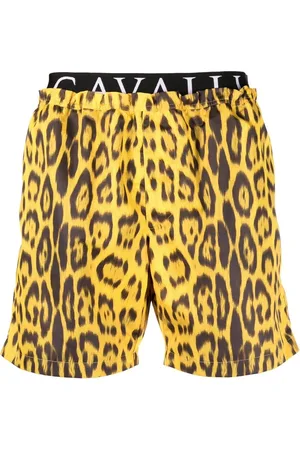 Roberto Cavalli Short de bain à imprimé léopard