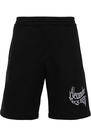 Alexander McQueen Short de sport en coton à logo brodé