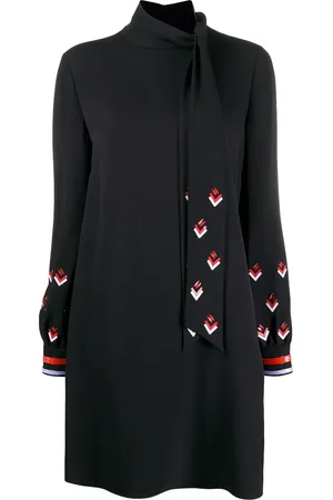 VALENTINO GARAVANI Robe brodée de sequins à manches longues