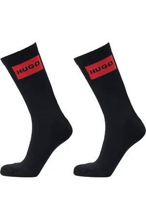 HUGO BOSS Lot de deux paires de chaussettes à logo intarsia
