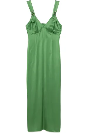 Sandro Robe en satin à coupe mi-longue