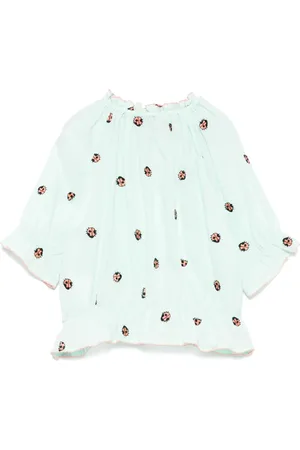 Stella McCartney Blouse à motif coccinelle brodé