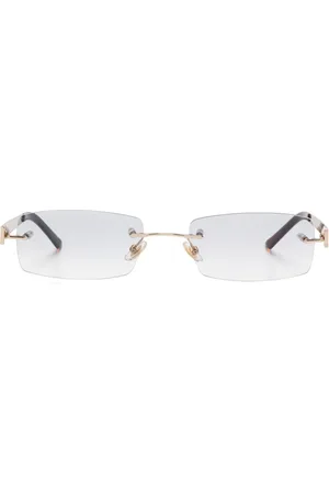 Gucci Lunettes de soleil à monture rectangulaire