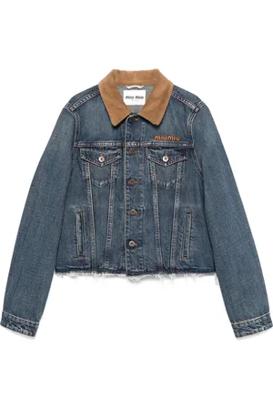 Miu Miu Veste en jean à col côtelé