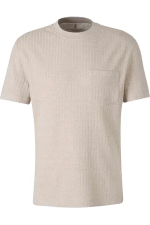 Brunello Cucinelli T-shirt en maille nervurée