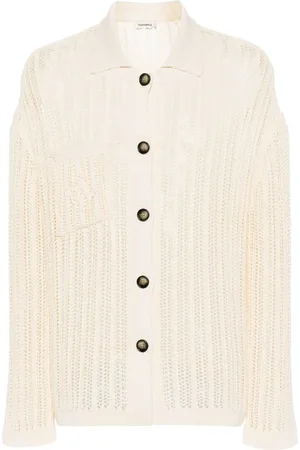 Nanushka Cardigan zippé en maille ajourée