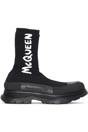 Alexander McQueen Bottines Tread à empiècements en maille