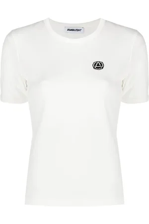 AMBUSH EMBLEM SLIM FIT T-SHIRT OFF WHITE BLACK