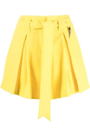 Roberto Cavalli Short plissé à taille ceinturée