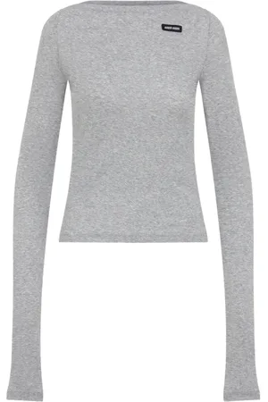 Miu Miu Logo-patch T-shirt