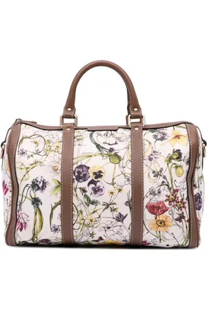 Gucci 2016-2024 Flora Canvas Joy Boston Bag satchel