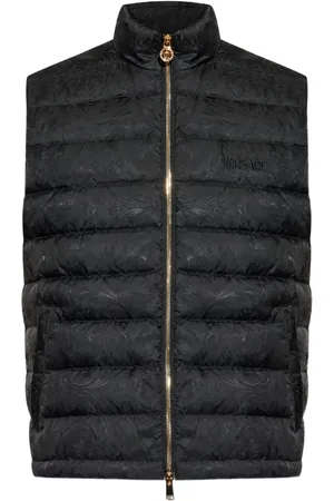 VERSACE Gilet matelassé à motif Barocco en jacquard