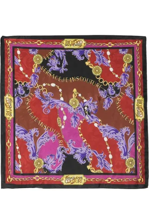 VERSACE Foulard en soie à fleurs