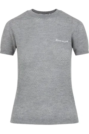 Miu Miu Logo-intarsia T-shirt