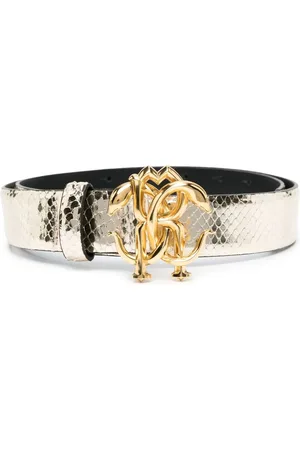 Roberto Cavalli Ceinture en cuir à boucle logo