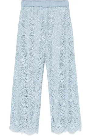 D.EXTERIOR Pantalon droit en dentelle
