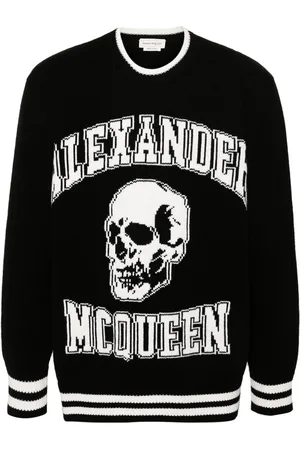 Alexander McQueen Pull à logo en intarsia