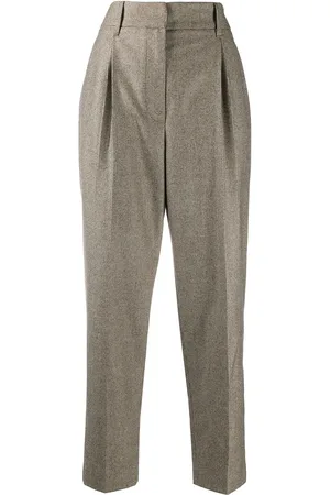 Brunello Cucinelli Pantalon à taille haute