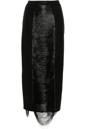 Alexander McQueen Jupe mi-longue à franges