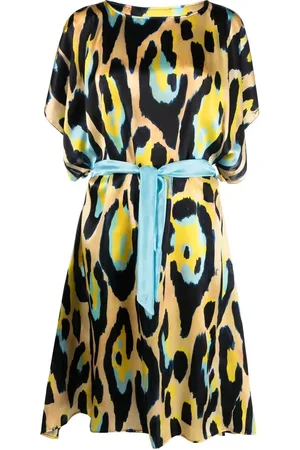 Roberto Cavalli Robe de plage à imprimé léopard